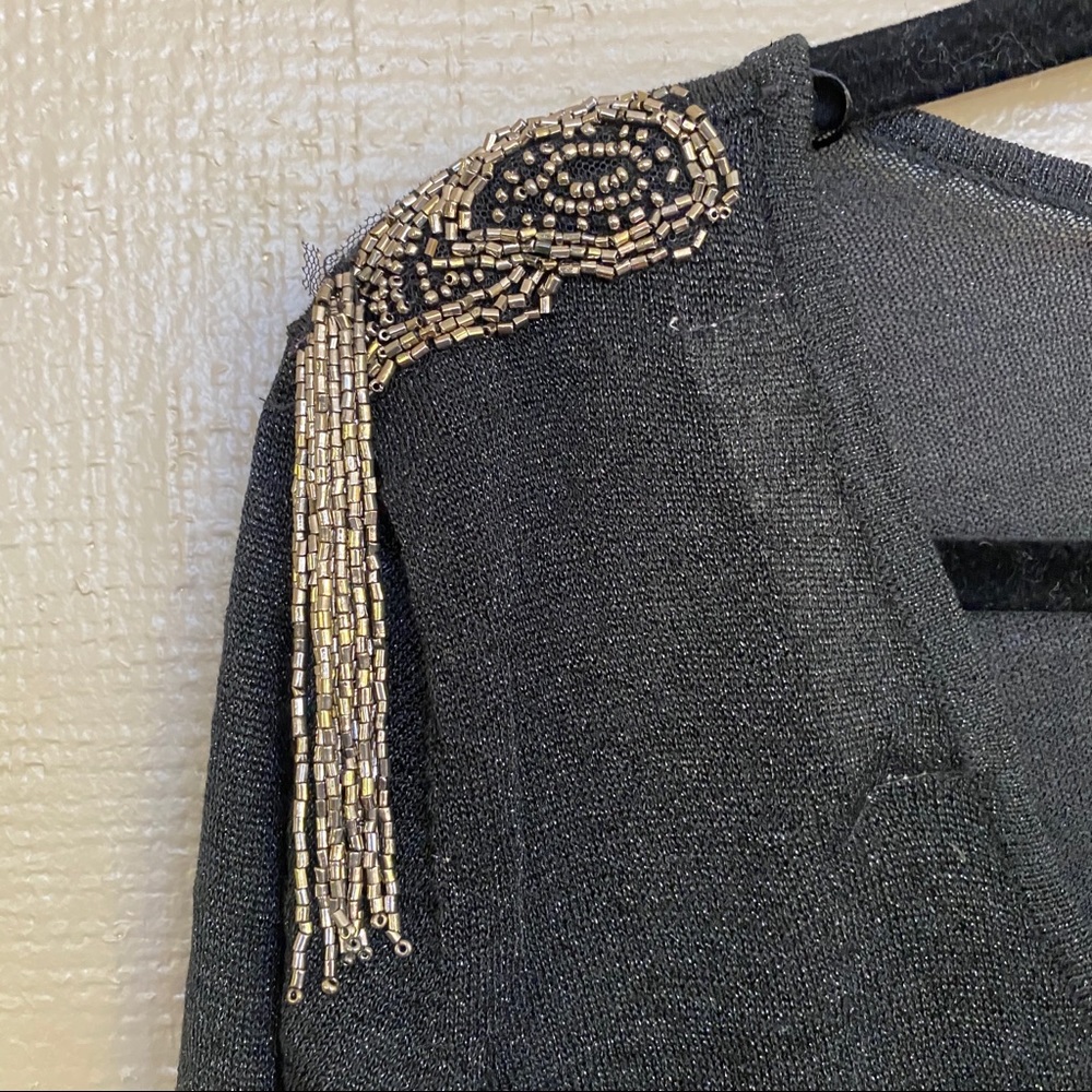 🤍Zara Knit Long Sleeve with Beaded Detail